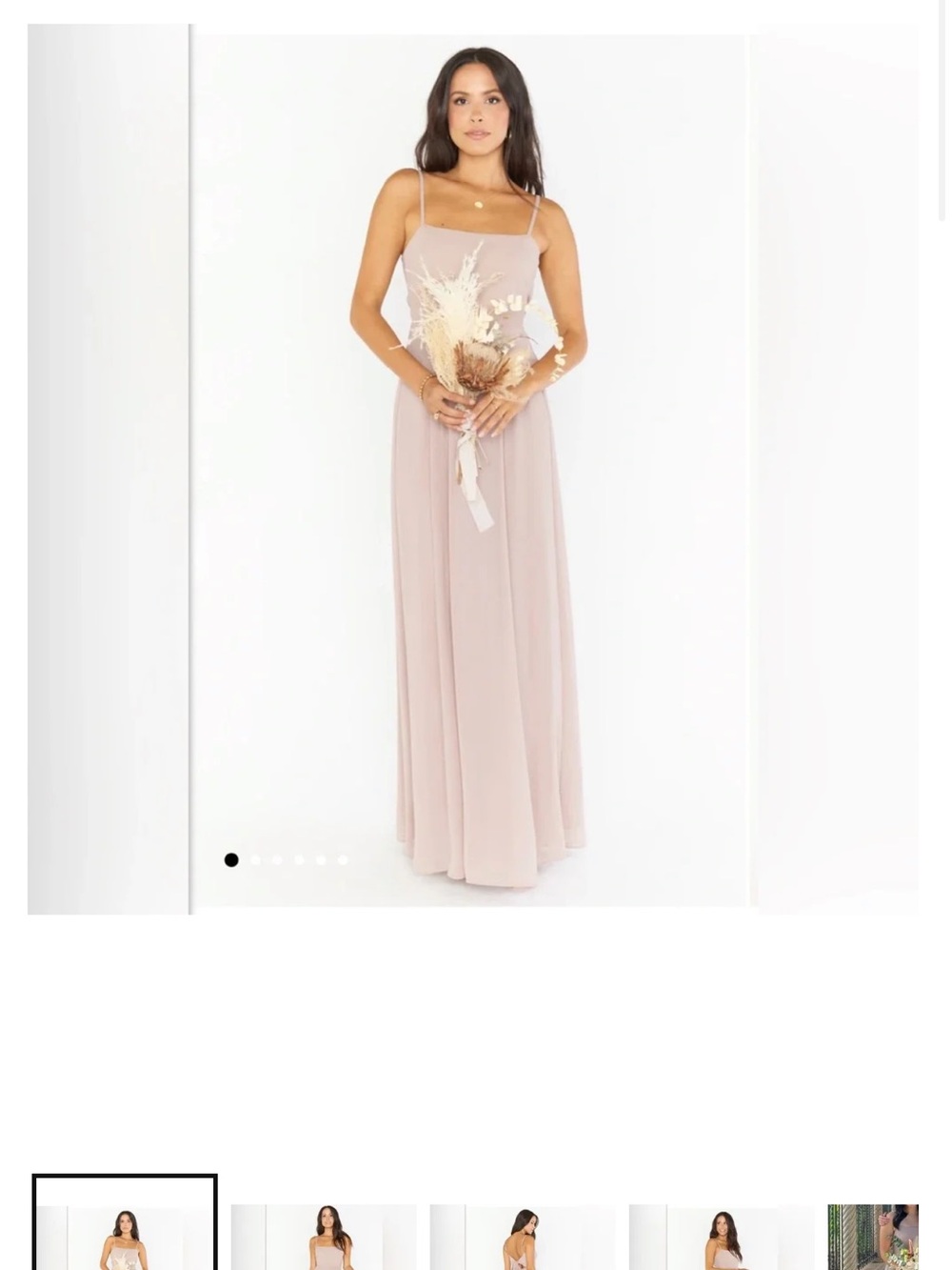 Show Me Your MuMu Blush Spaghetti-Strap Maxi Dress